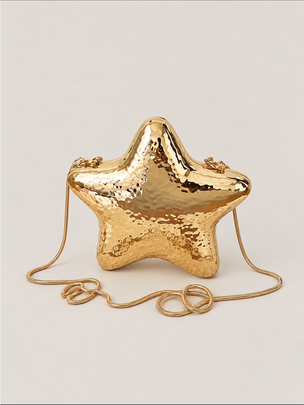 New! Gold Star Balloon Statement Shoulder Evening Bag NWOT
